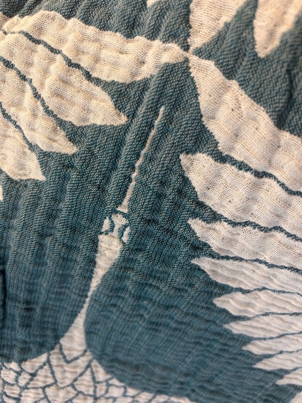 Luxury Woven King Bedspread in Teal 100% Cotton Quilted + Woven 2 Side NEW - Picture 13 of 16